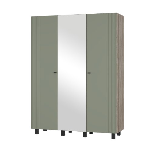 Шкаф 3-х створчатый "Олива" ШК-08 (Дуб каньон/MF12 Эвкалипт)